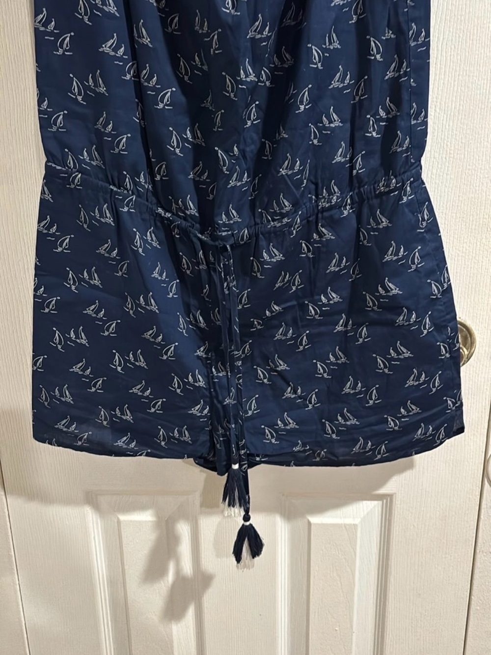 Vineyard Vines Navy Off-Shoulder Printed Romper - Picture 4 of 6